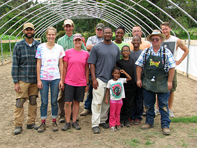 Hoop House volunteers